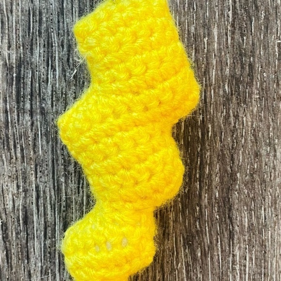 🌸Handmade Crochet Flash keychain lightening bolt Marvel Superhero Comics - Picture 2 of 3